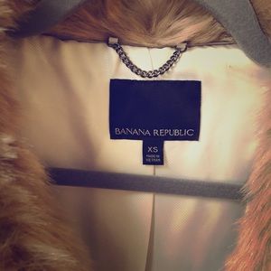 Faux fur jacket - banana republic size xs